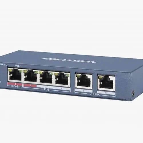 Hikvision DS-3E0106HP-E 4 Port PoE 10/100 Standart Switch