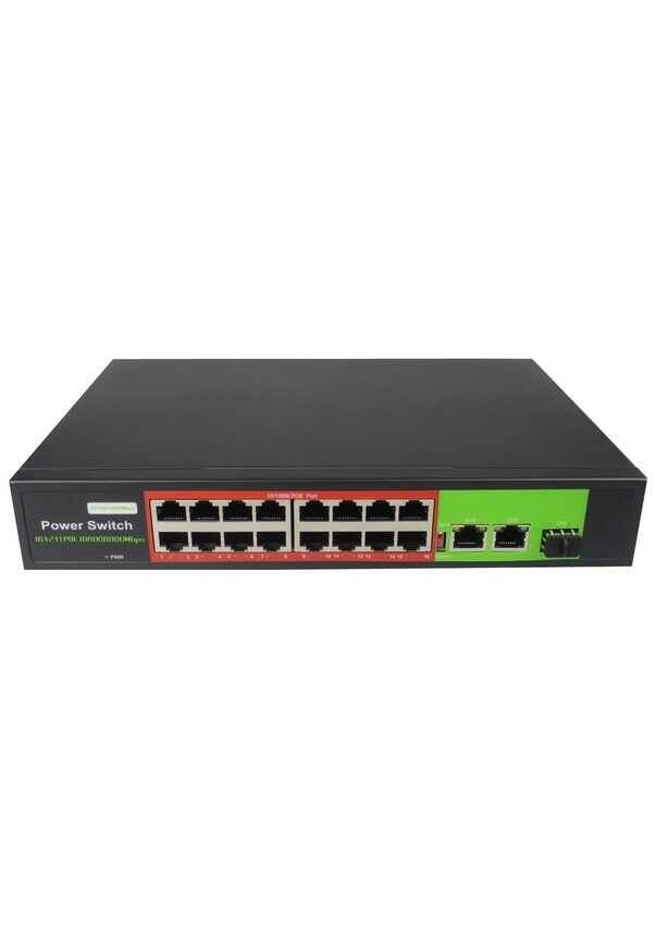 Uranium POE-G1621SFP-300W 16 Port Gigabit 2xgb Rj45 1xsfp Uplink Poe Rackmount Switch