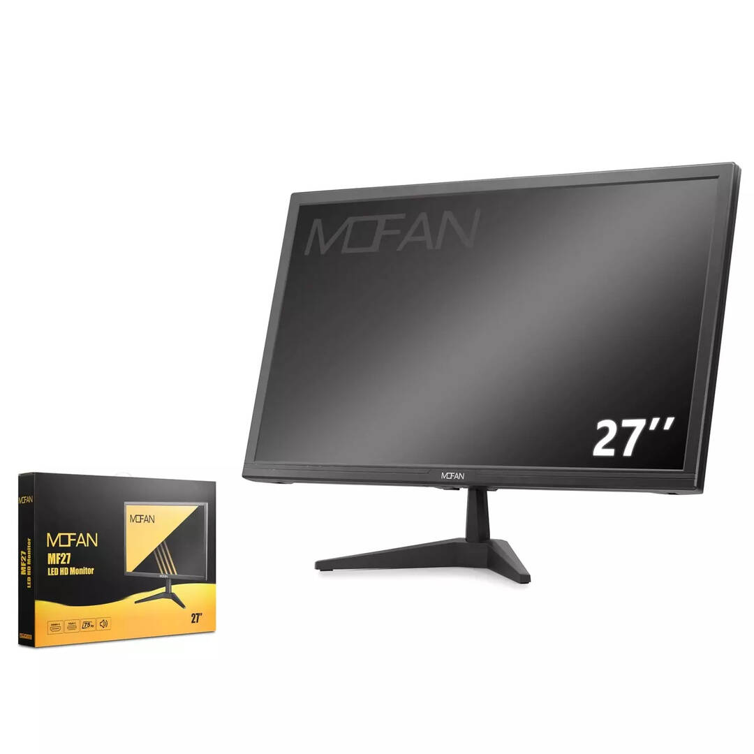 Mofan Mf 27 İnç Led Hd Monitör Hoparlörlü Hdmi Vga 75hz 1920x1080-Siyah