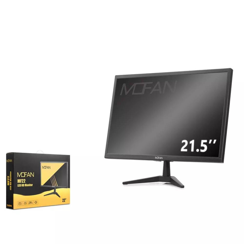 Mofan Mf 21.5 İnç Led Hd Monitör Hoparlörlü Hdmi Vga 75hz 1680x1050-Siyah
