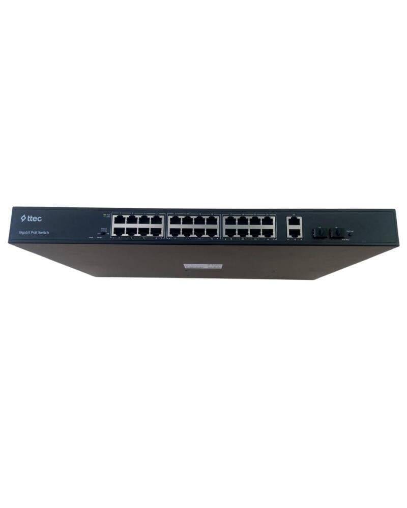 Ttec 28400PG-2SFP 24 Portlu 10/100/1000 Gigabit Tak Çalıştır Switch 2 Gigabit Uplink 2 Sfp 24P